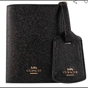 Coach passport case & luggage tag